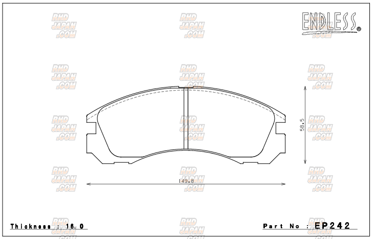 Endless Brake Pads Full Set Type Super Street M-Sports SSM Plus